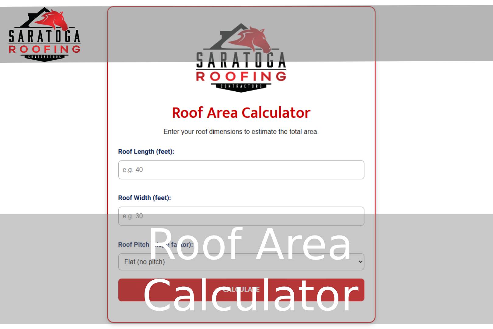 Free Roof Area Calculator